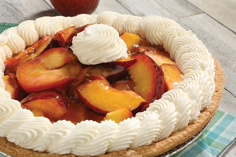 Whipped Cream on Tippin’s Peach Cooler Pie